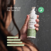 Jabón natural CBD para piel seca y atópica Cutis 2x1